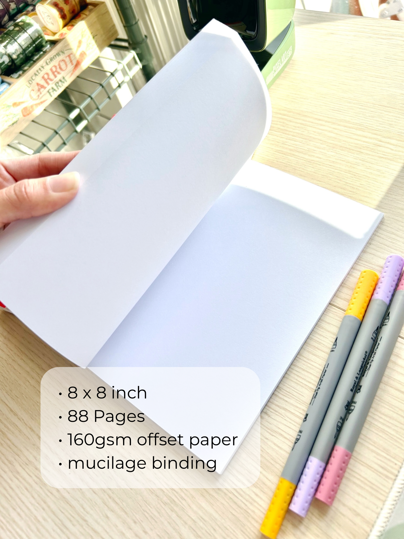 Chocolett - Wholesale Sketchbook/Sketchpad - Ducky Gold Foil Simple Sketchbook1