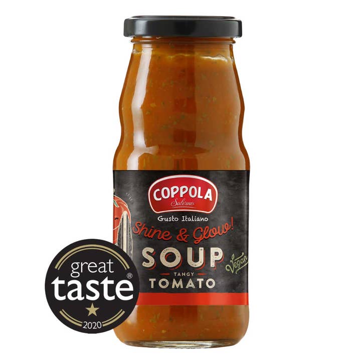 Coppola Shine & Glow! Soup with Tomato, Basil, EVOO (350g) for wholesale by Gourmica