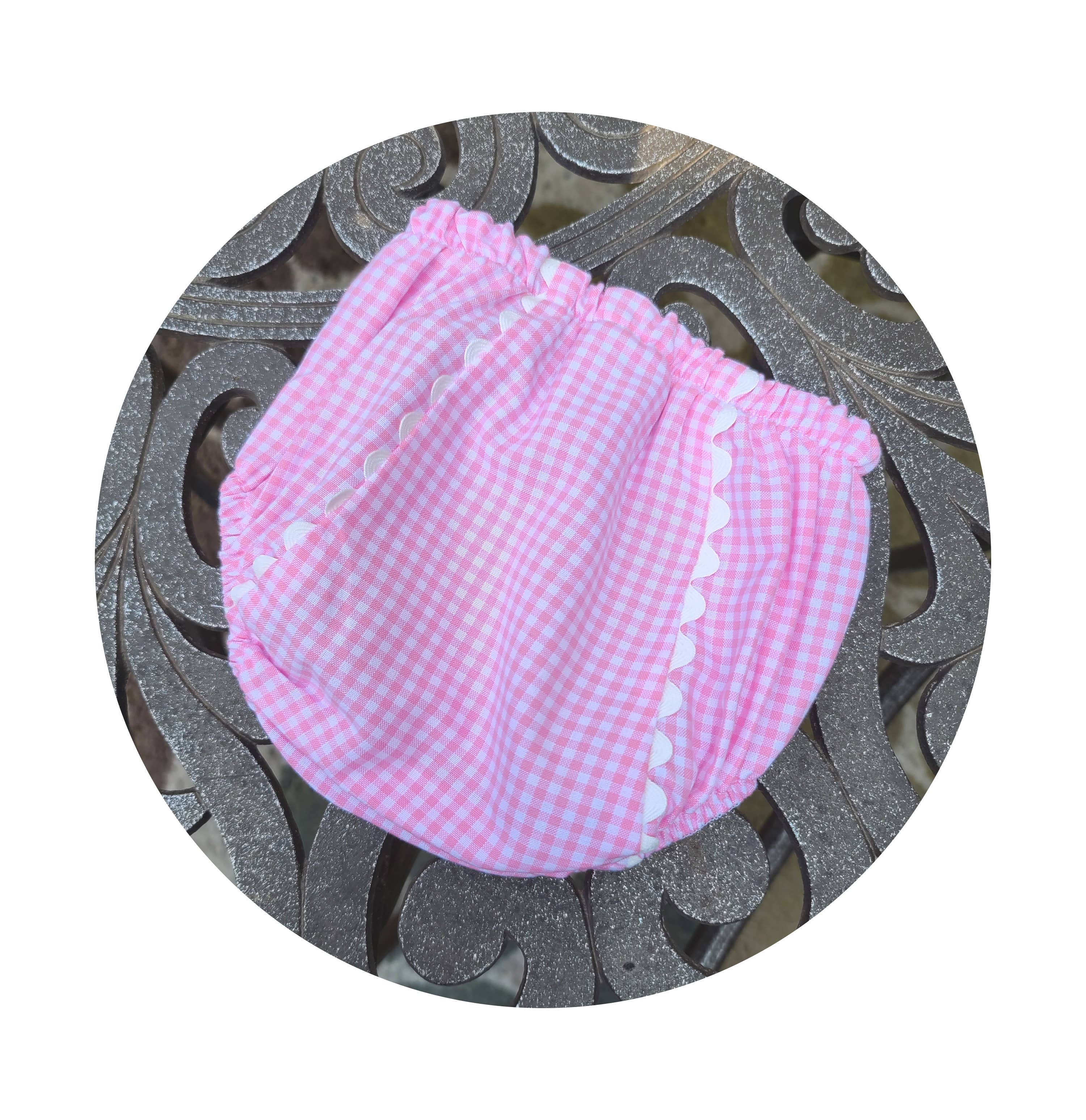 THE ROYALTY COLLECTION - Wholesale Underwear/Diaper Cover - Baby - Gingham Diaper Covers with Ric Rac10