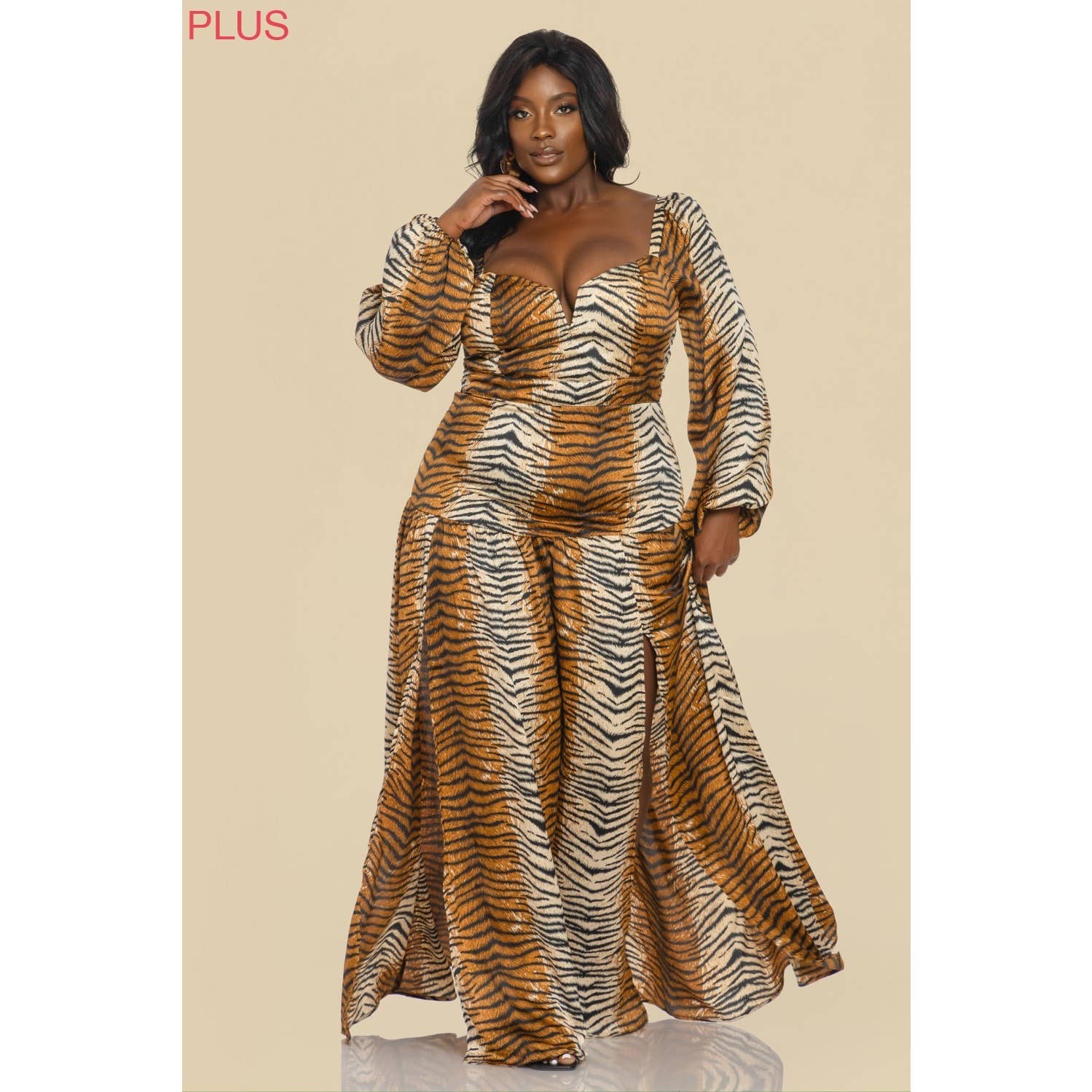 DIERENPRINT MAXI JURK MET DIERENPRINT voor groothandel op Faire0