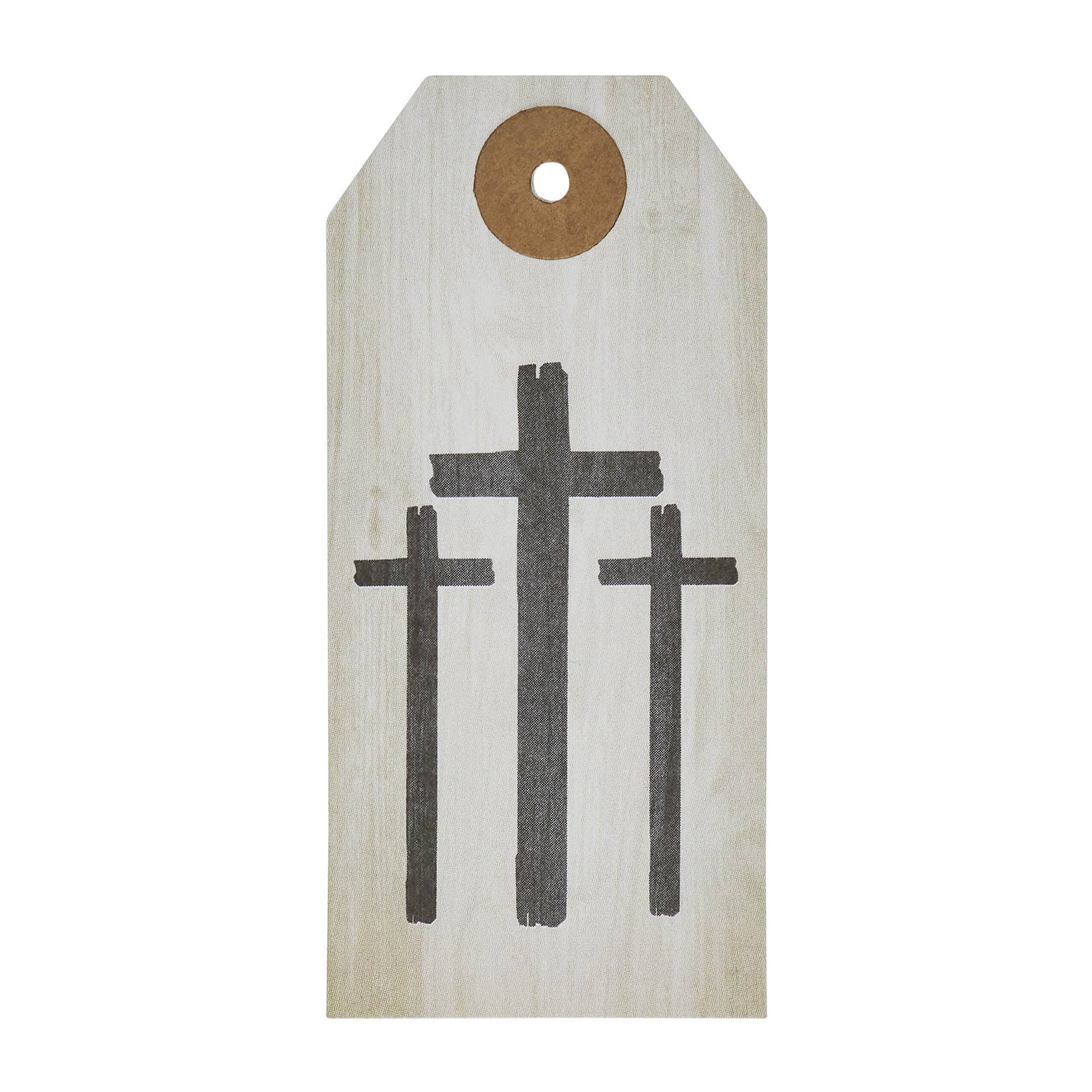 VHC Brands - Wholesale Gift Tag Label - Celebrate Grace Crosses Paper Tag 3.75x1.75 w/ Twine Set of 501