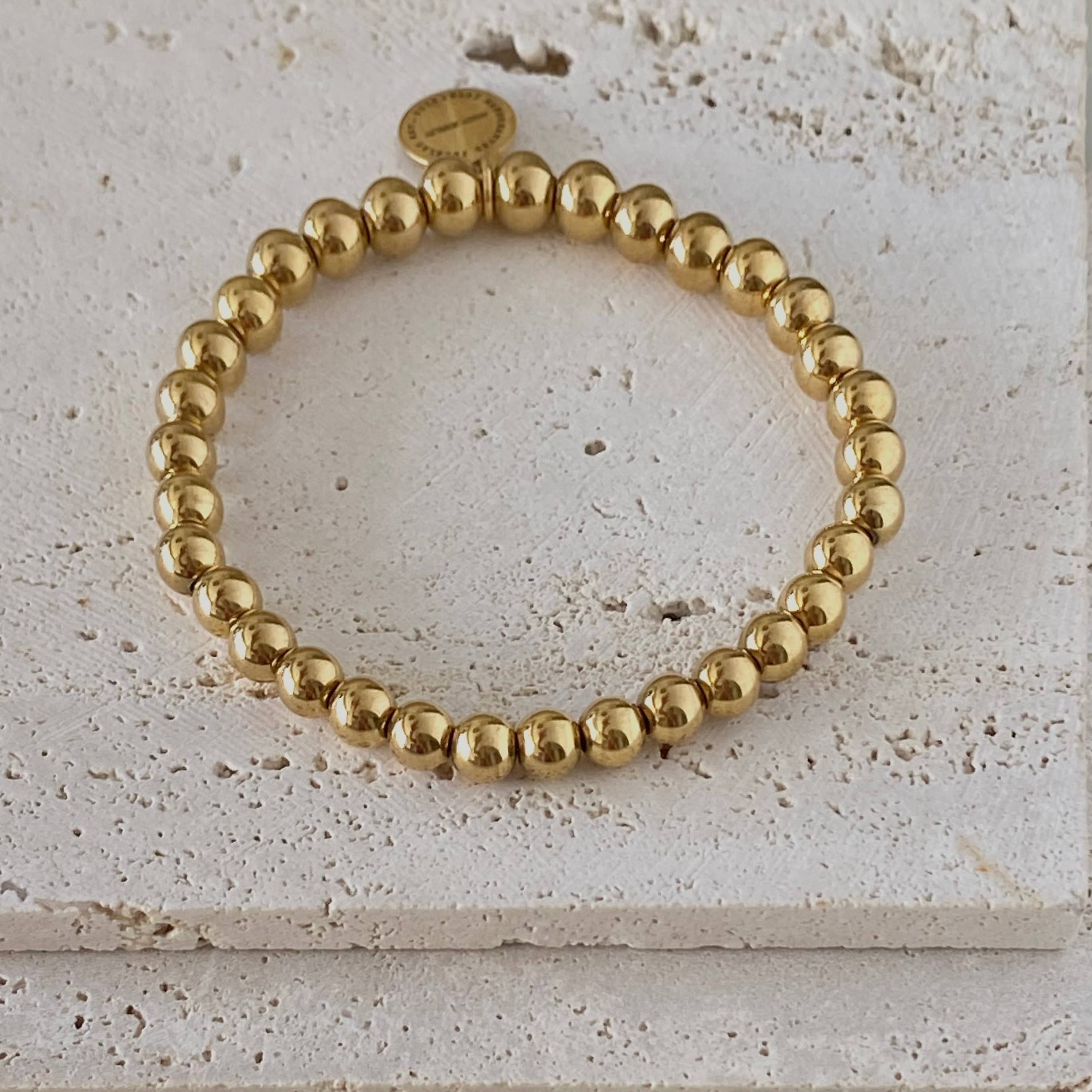 Amady Jewelry - Wholesale Beaded Bracelet - Gold Beaded Bracelet 18k gold plated stainless steel beads4
