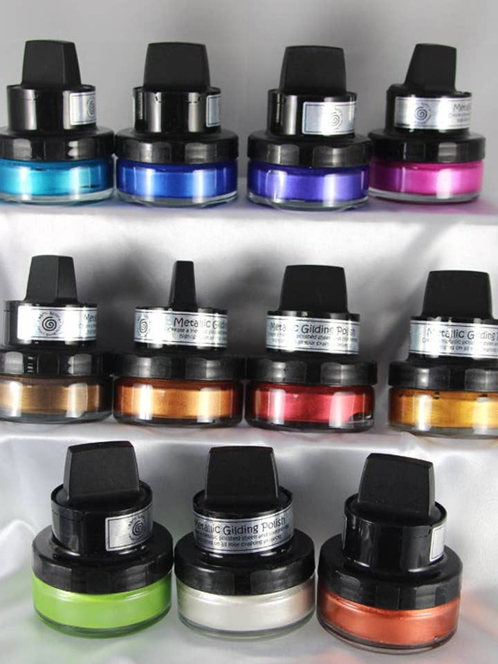 Cosmic Shimmer Metallic Gilding Polish for wholesale by Ecstasy Crafts Distributing