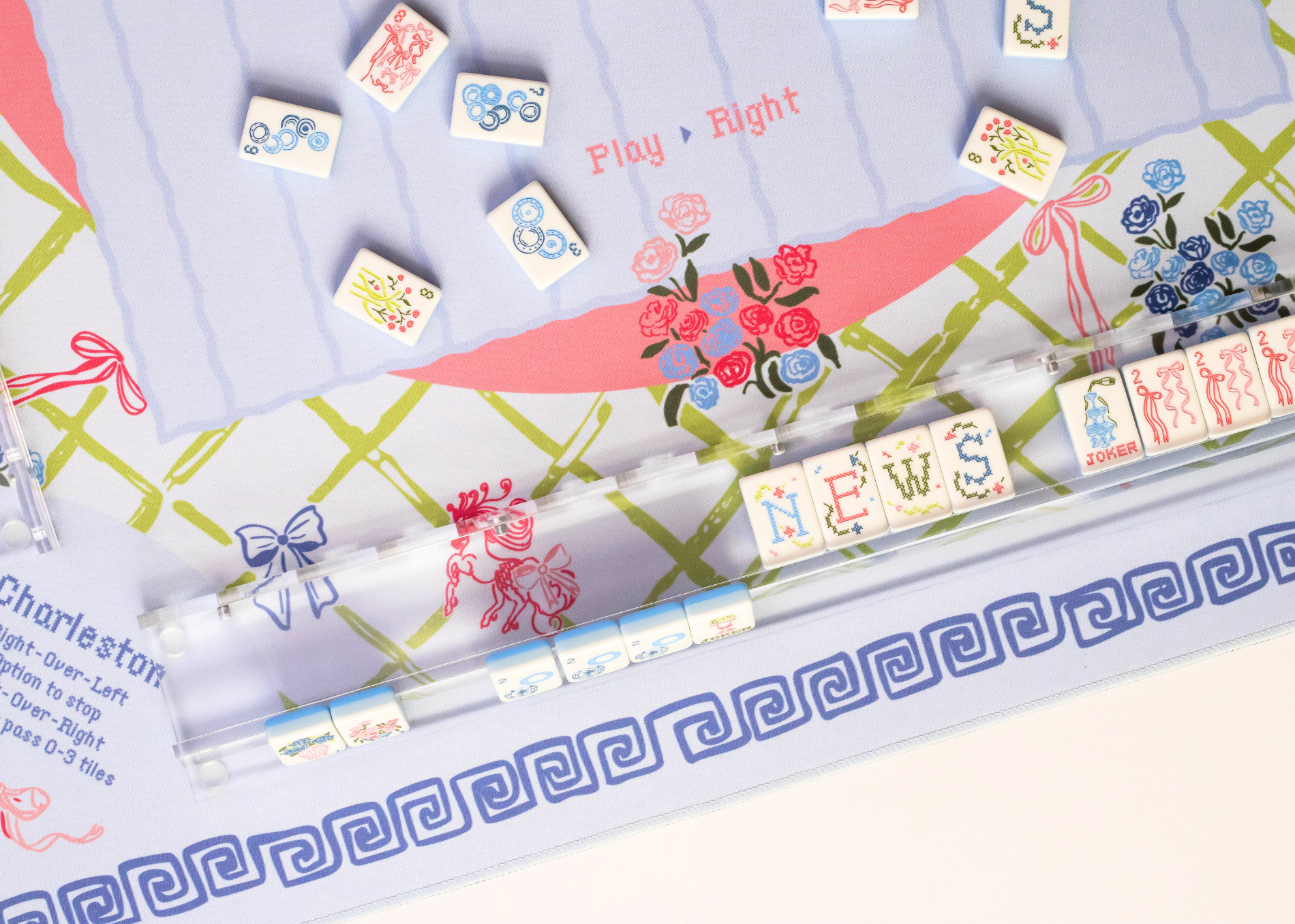 Miss Mahjong - Wholesale Board Game - Lattice Mahjong Playing Mat1