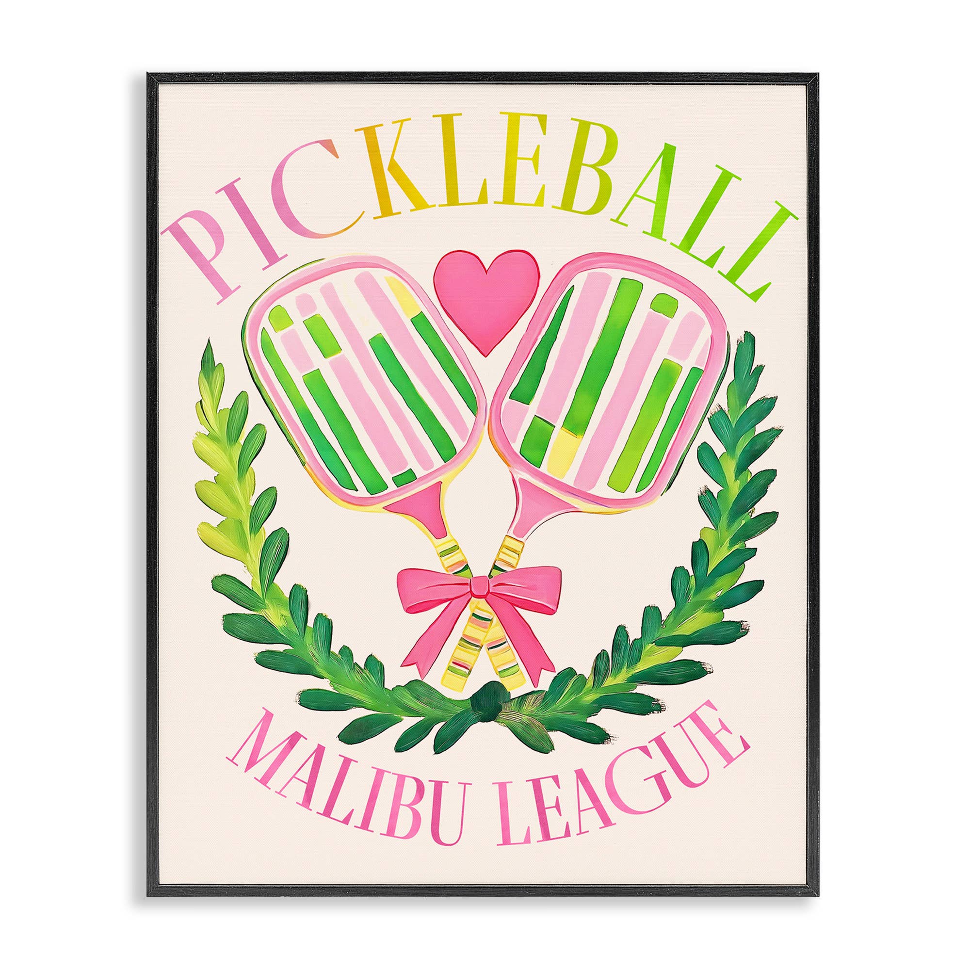 Stupell Industries - Wholesale Wall Sign - Pickleball Malibu League - Framed Wall Art0