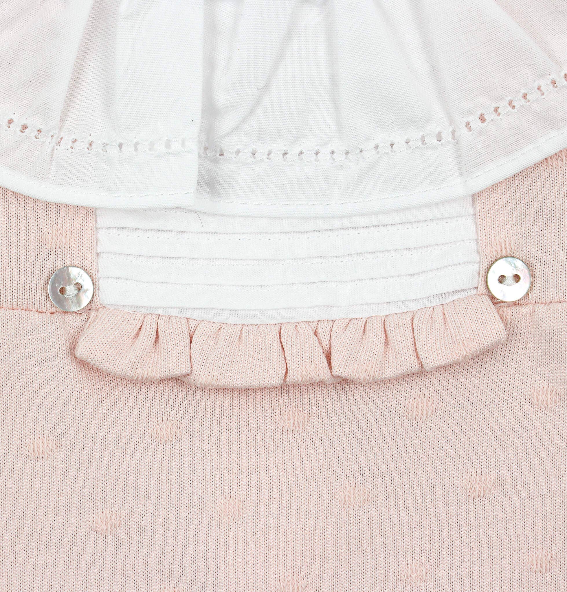 Bean Baby Clothes - Wholesale Jumpsuit - Baby - Pink BabyGrow with Cotton Fabric Collar3