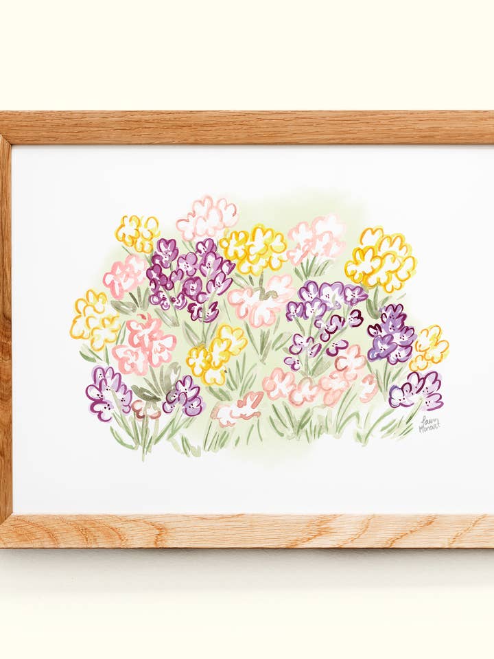 Pasto Floral Aquarell Kunstdruck für den Großhandel von Lau Monart