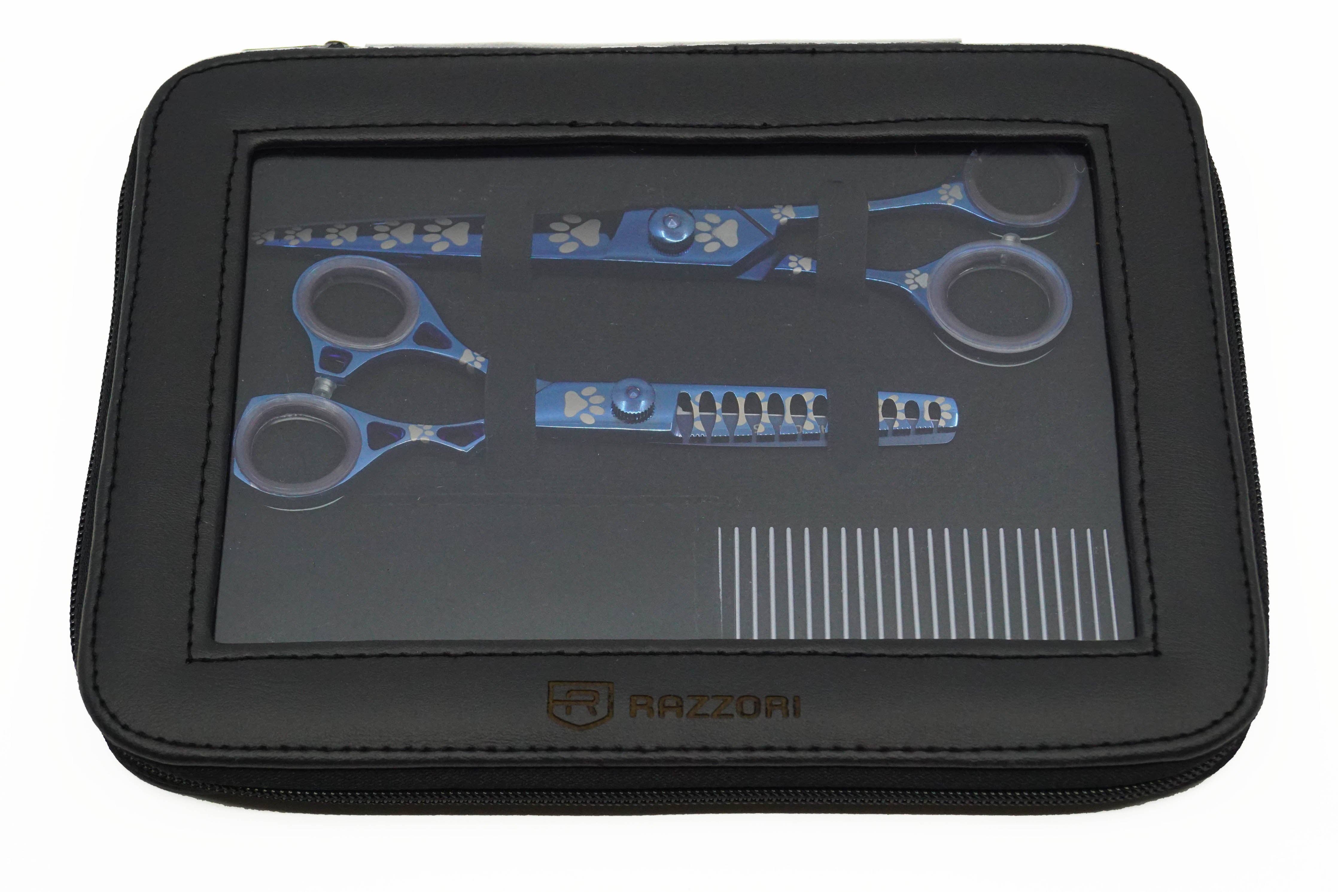 Razzori – wholesale Pet grooming tool – Dog – Pro Pet Shears - Set Blue #011
