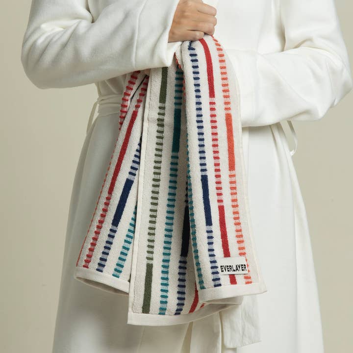 Multi Stripe Hand Towel (Pair) Velvet for wholesale on Faire