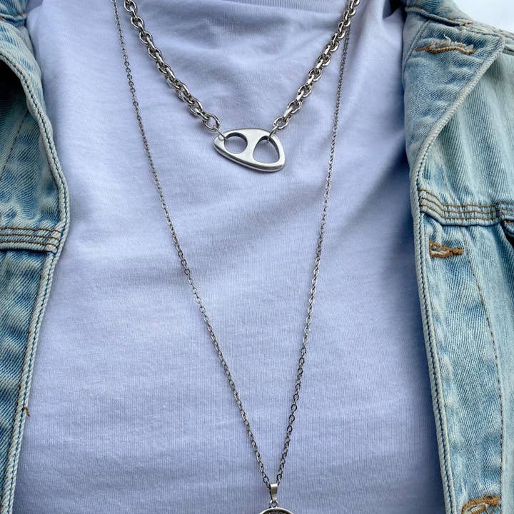 Christina Christi - Vente Bijou – homme - Bijoux pour hommes, collier chaîne en argent, colliers pour hommes0