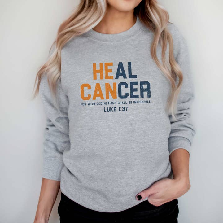 Heal Cancer | Sweatshirt for wholesale by Uplifting Threads Co Wholesale