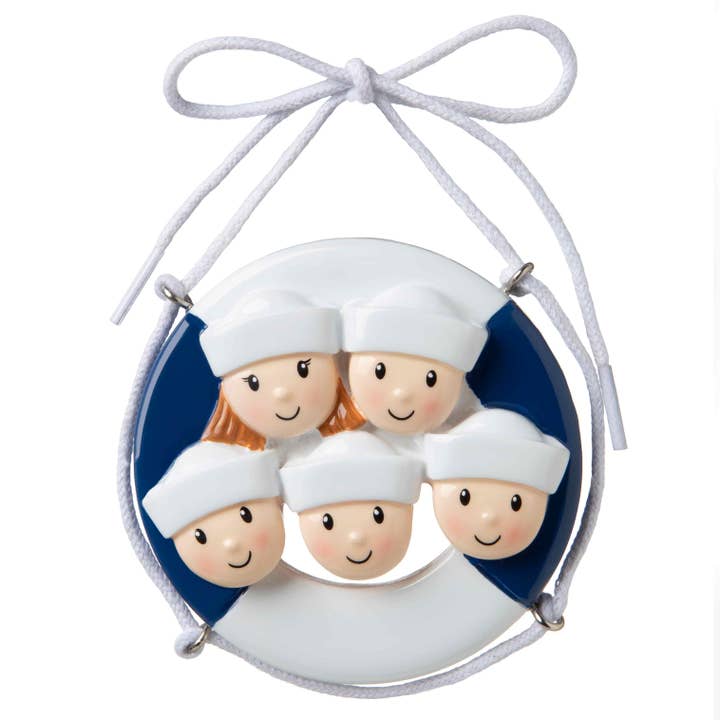 PolarX Ornaments - Wholesale Ornament - Cruise Ship Family with Buoy Personalized Ornament