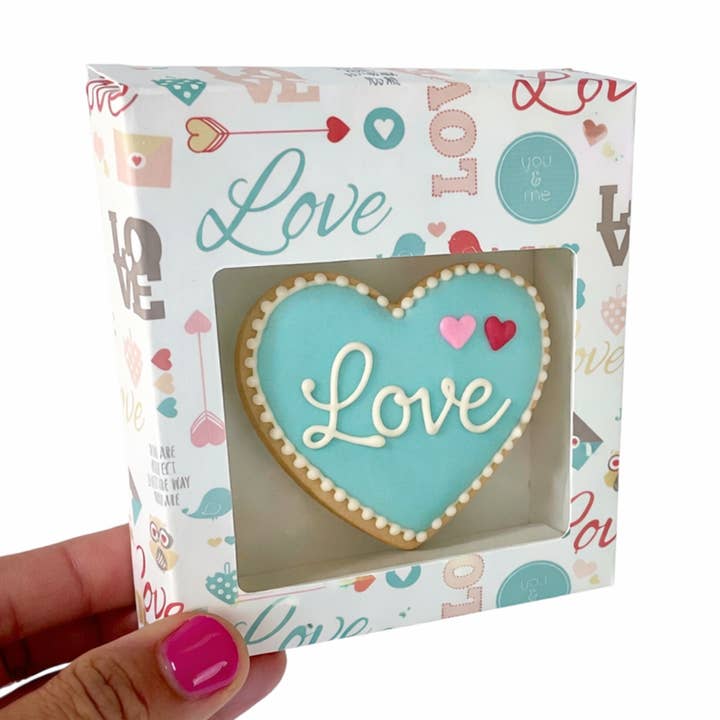 Small Cookie Box Valentine's Day (White) for wholesale by Dare to Bake