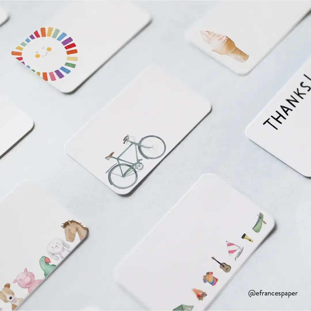 E. Frances Paper - Wholesale Stationery/Notecard Set - Peacock Little Notes® NEW 55 count4