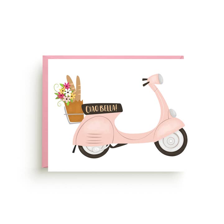 Nicole Marie Paperie – wholesale Kontorsmateriel/Notecard Set – Ciao Vespa Stationärt Vykort1