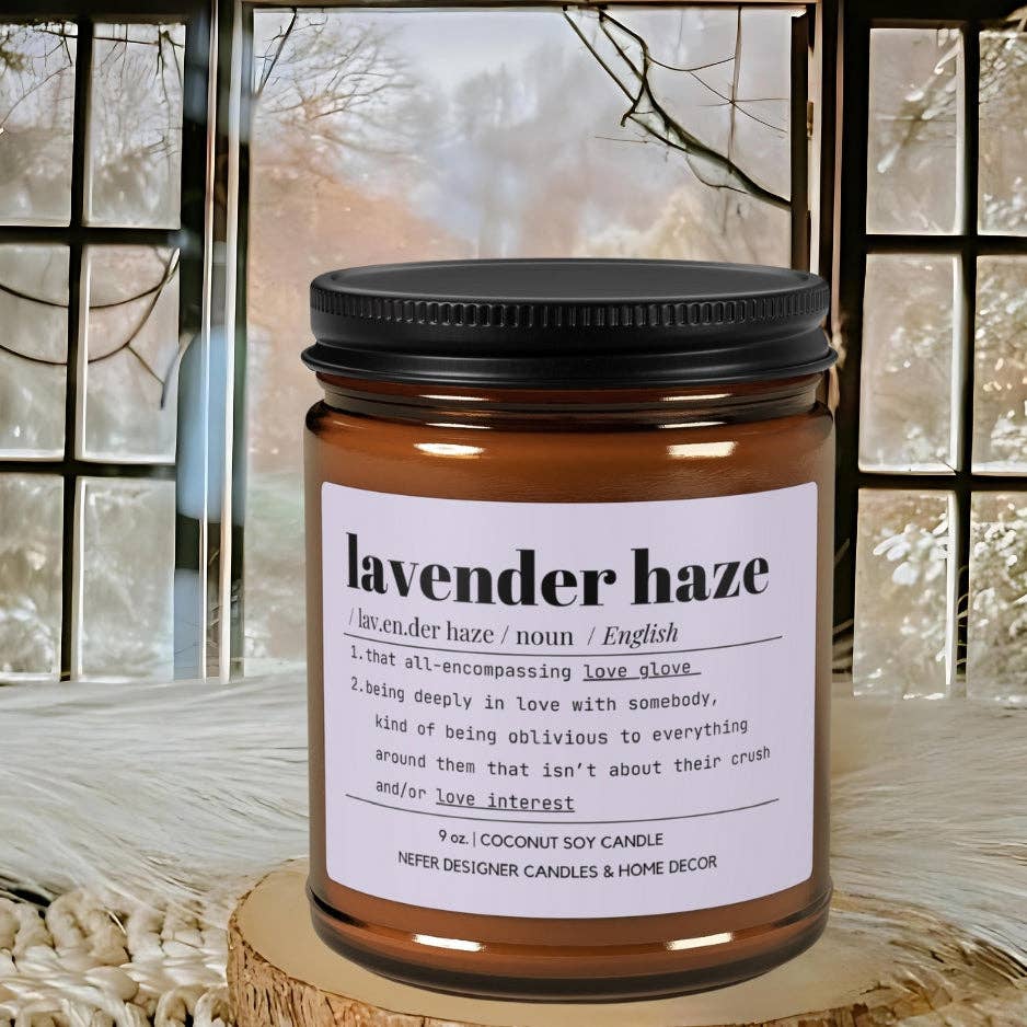 Nefer Designer Candles & Home Decor - Wholesale Jar/Filled Candle - Lavender Haze | Music Themed Candle0