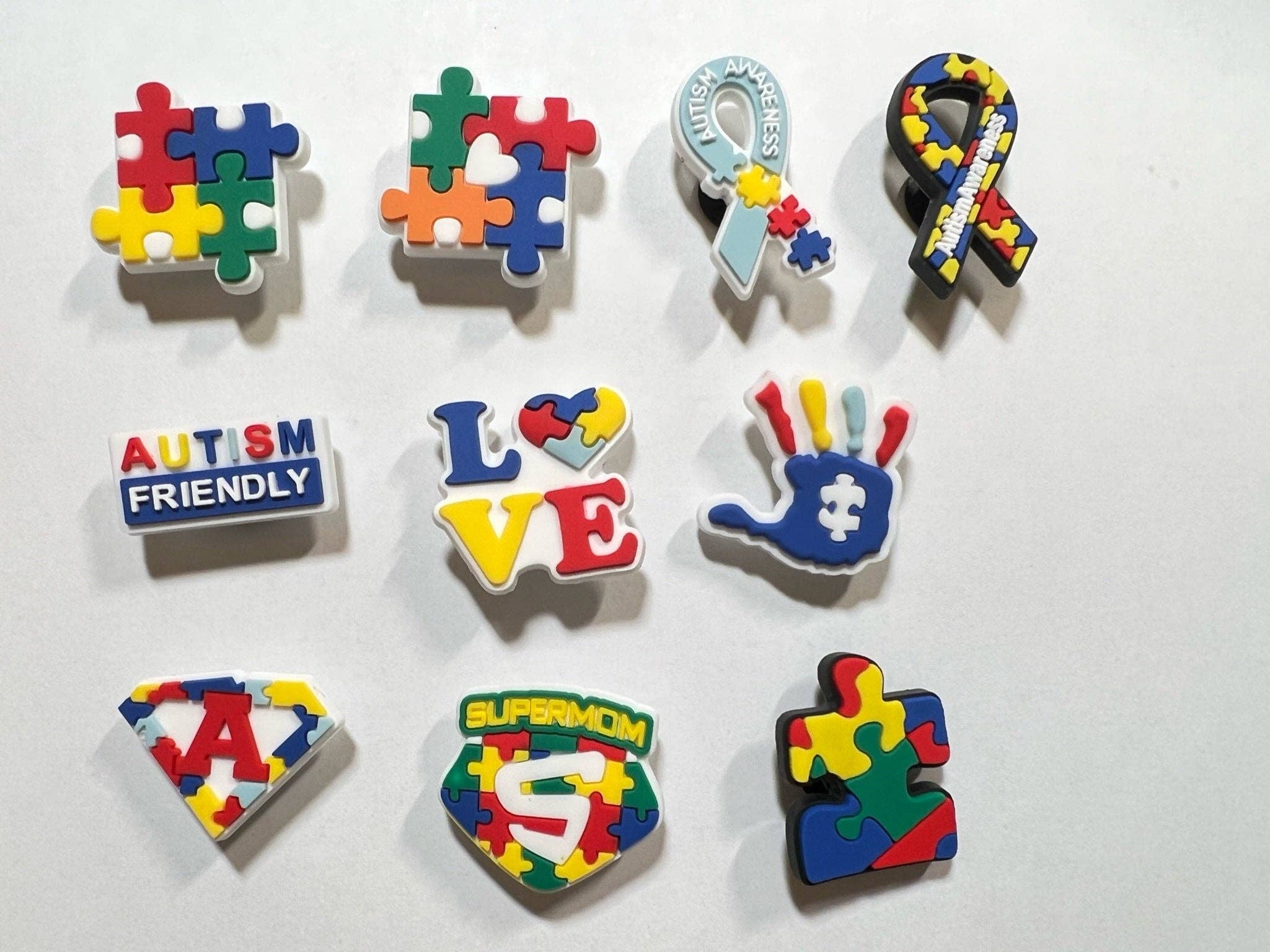 JuliesDecal - Wholesale Shoe Accessories - Pick your own AUTISM friendly supermom shoe charms8