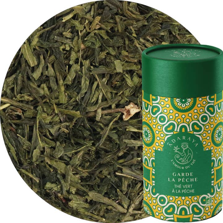 Garde la Pêche organic green tea for wholesale by ADARAYA