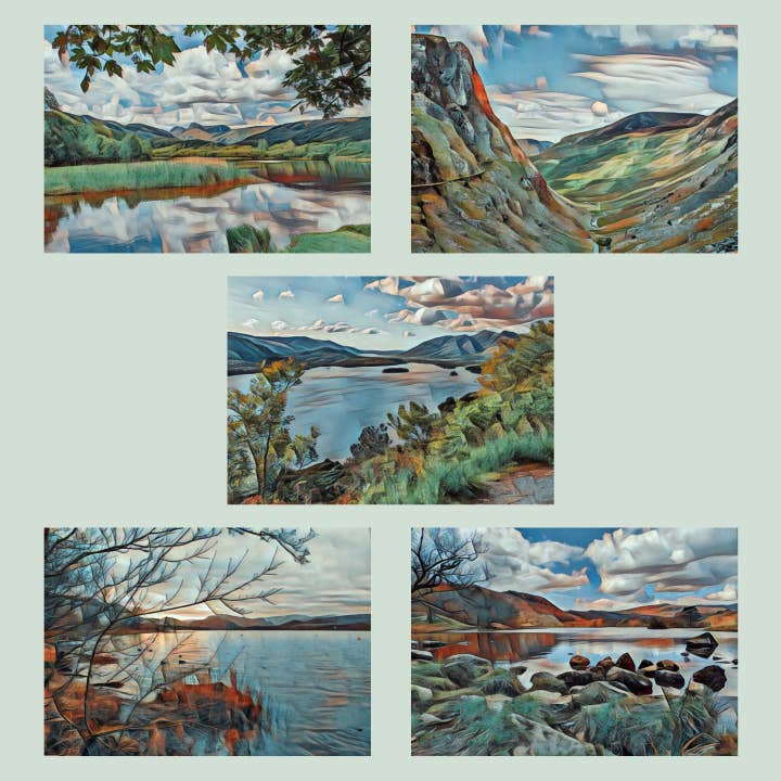 Lake District Notecards: Pakke med 5 for engroshandel hos Penrith Stationers
