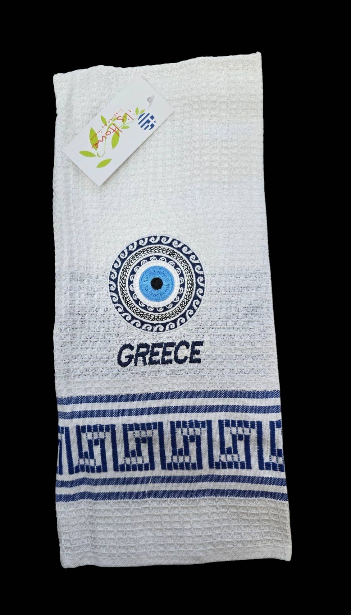 2 Greeks Inc - Vente Torchons - Torchon de cuisine Mati (Mauvais Œil) 100 % coton – Importé1