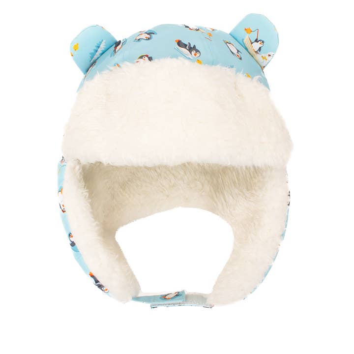 FlapJackKids – wholesale Trapper-/Bomberhattar – Barn – Vattenavvisande trapperhatt - Isfiskepenguin