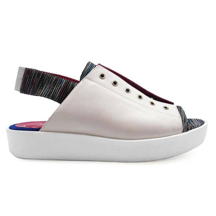 Venus - Black Stripe/White- flat sandal/flatform for wholesale by Chanii B