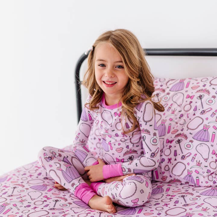 Kiki + Lulu - Vente Drap-housse - Enfant et bébé - Drap-housse et taie d'oreiller Sleeping Cutie pour lit jumeau