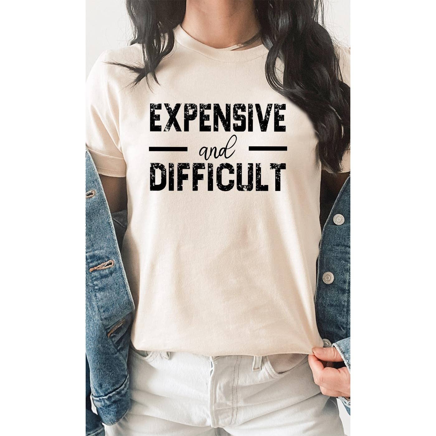 Kissed Apparel - Wholesale Screen Printed T-Shirt - Women's - Expensive and Difficult Funny Graphic Tee2