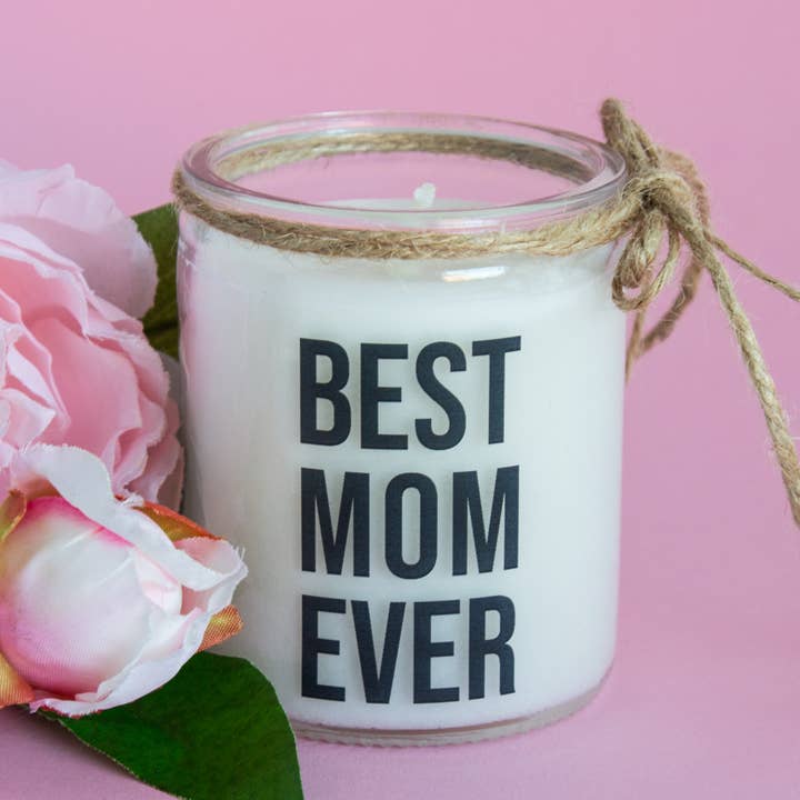 Kerze Muttertag - Best Mom Ever - Unparfümiert für den Großhandel von Emma's Summer