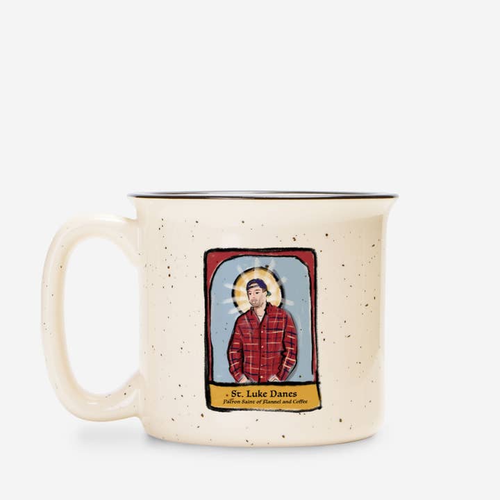 St Luke Gilmore Girls Ceramic Camp Mug Speckled Cream 13oz for wholesale by Jennifer Vallez