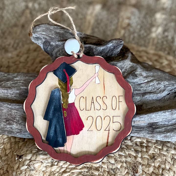 2025 Abschlussornament – Handbemalt, Personalisiert, Handm für den Großhandel von OBX Prep