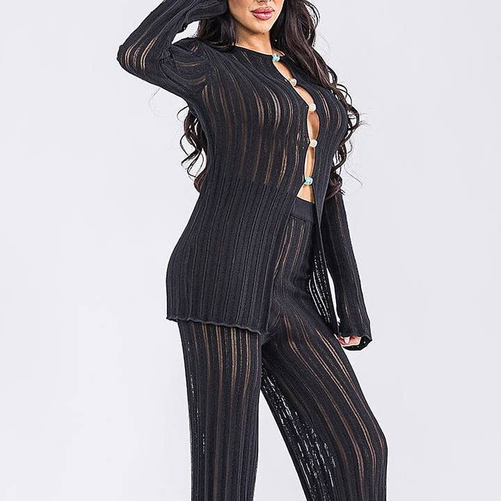 LONG SLEEVE TOP & WIDE LEG PANTS KNITTED 2PC. SET and other Purchase Wholesale work pants. Free Returns & Net 60 Terms on Faire trending on Faire.