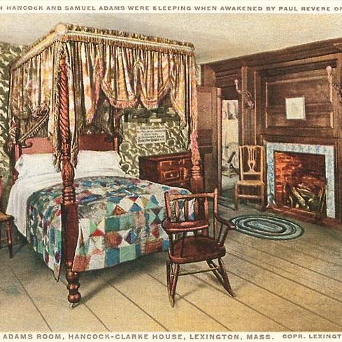 Art Print MA-255 Interior, Hancock-Clarke House, Lexington, for wholesale by Found Image Press