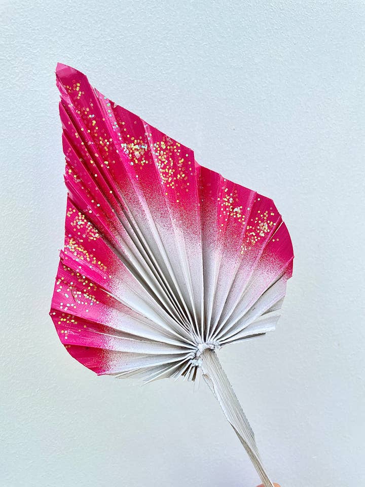 Palma de Lanza en Degradado de Purpurina Rosa Blanca para venta al por mayor de DemiVi Style