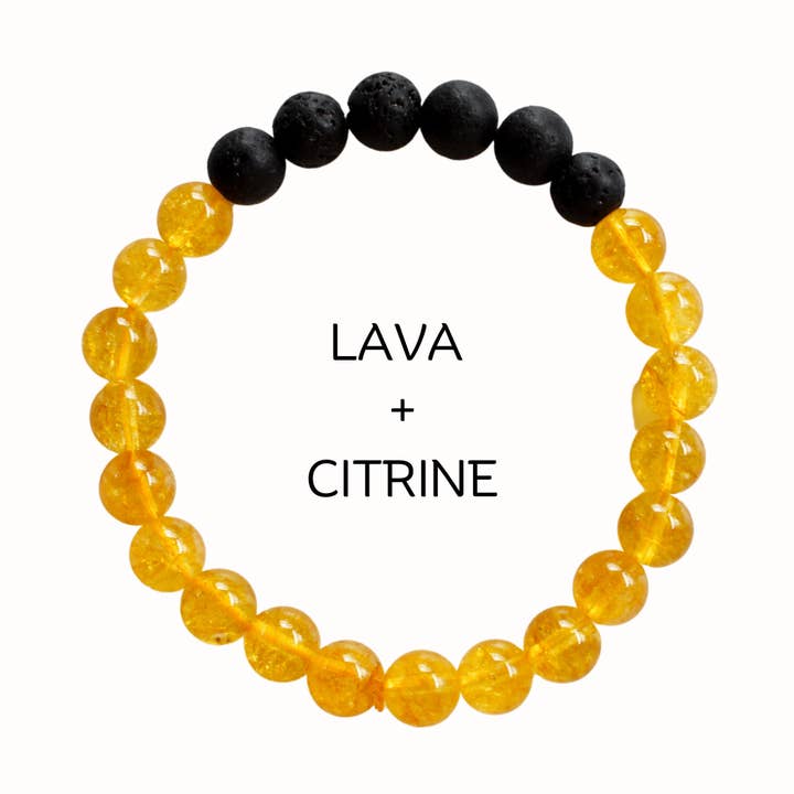 Pulseira Difusor Citrino, Pedras Difusor de Aromaterapia Óleo por atacado de Soothing Crystals