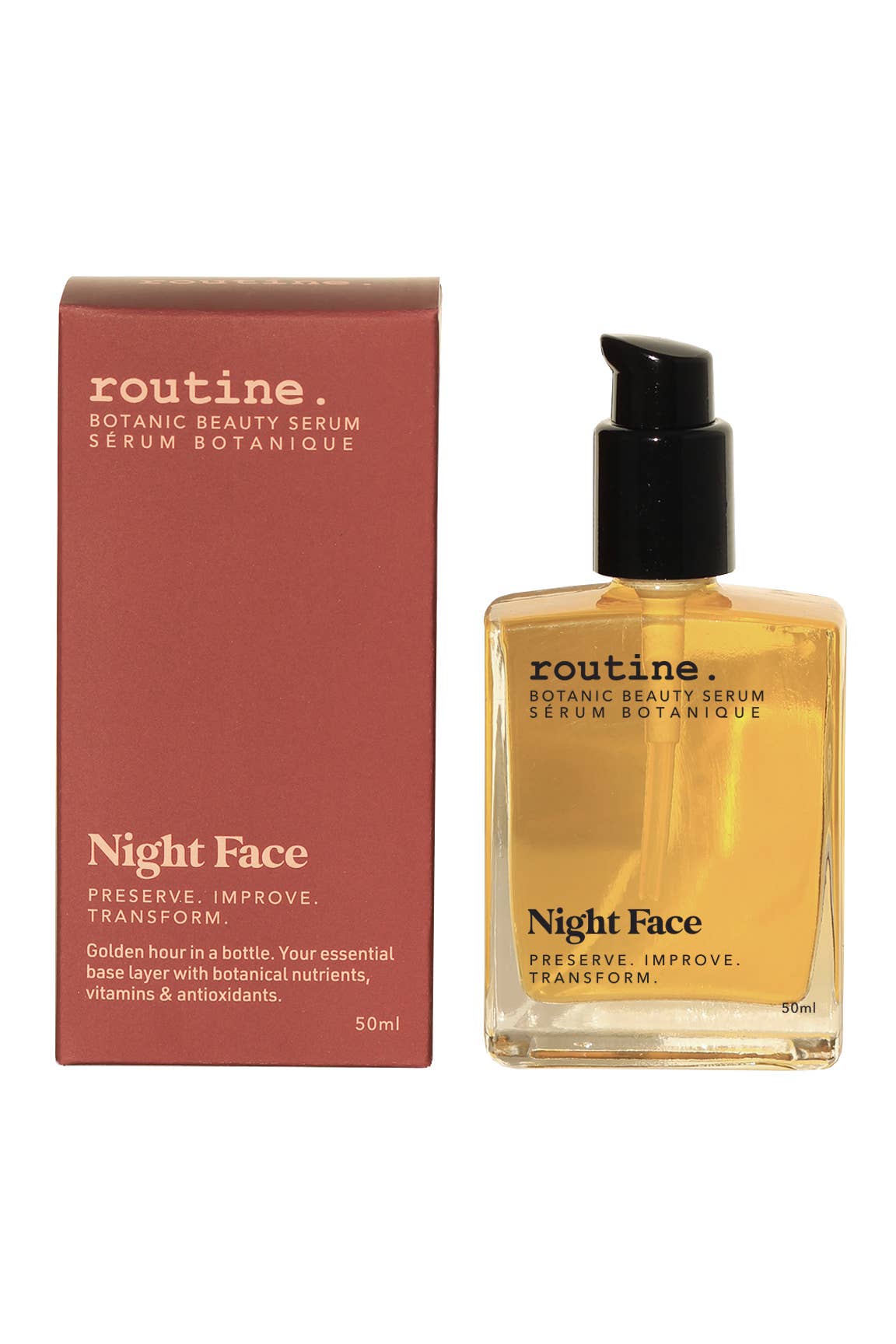 Routine Natural Beauty - Wholesale Facial Serum/Concentrate - Night Face 50ml Serum2