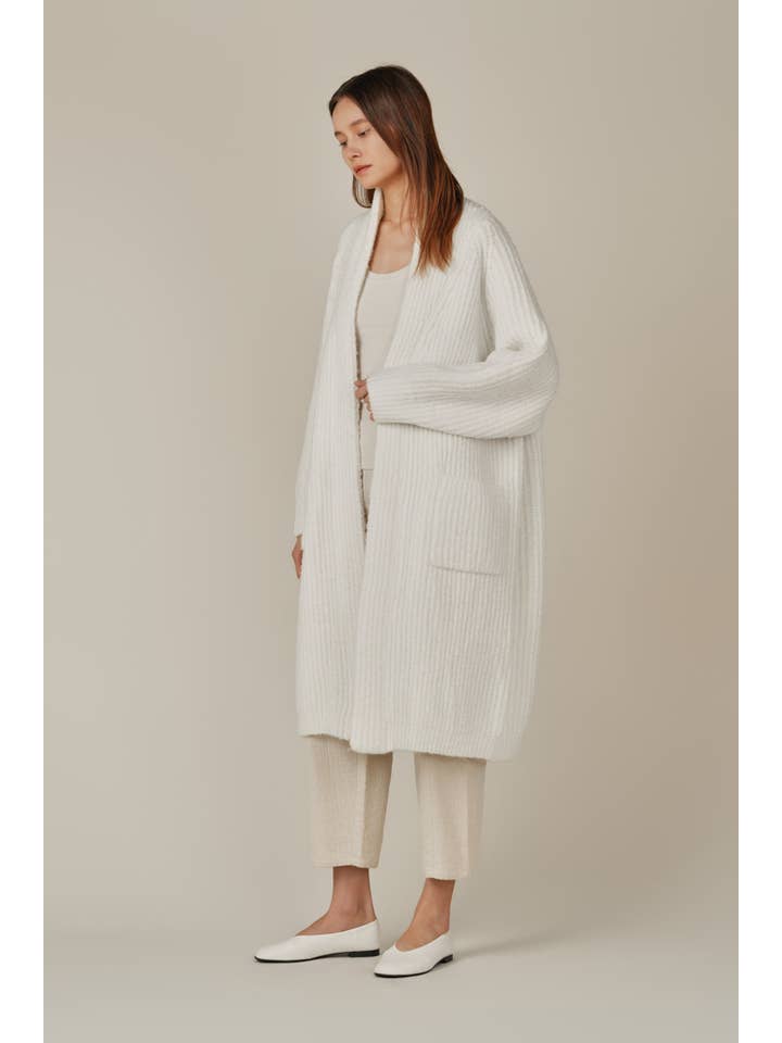 Grade & Gather - Wholesale Cardigan - Women's - 80342 -Â LONG SHAWL COLLAR CARDIGAN