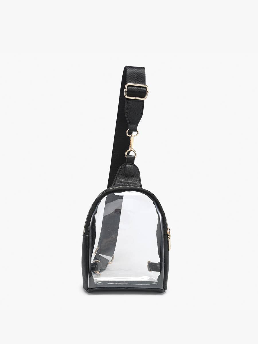 Jen & Co. - Wholesale Crossbody Bag - Women's - M2436CR Ellen Clear Sling Bag w/ Removable Guitar Strap12