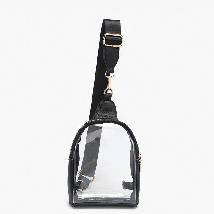 Jen & Co. – wholesale Crossbody bag – Women's – M2436CR Ellen Clear Sling Bag w/ Removable Guitar Strap12