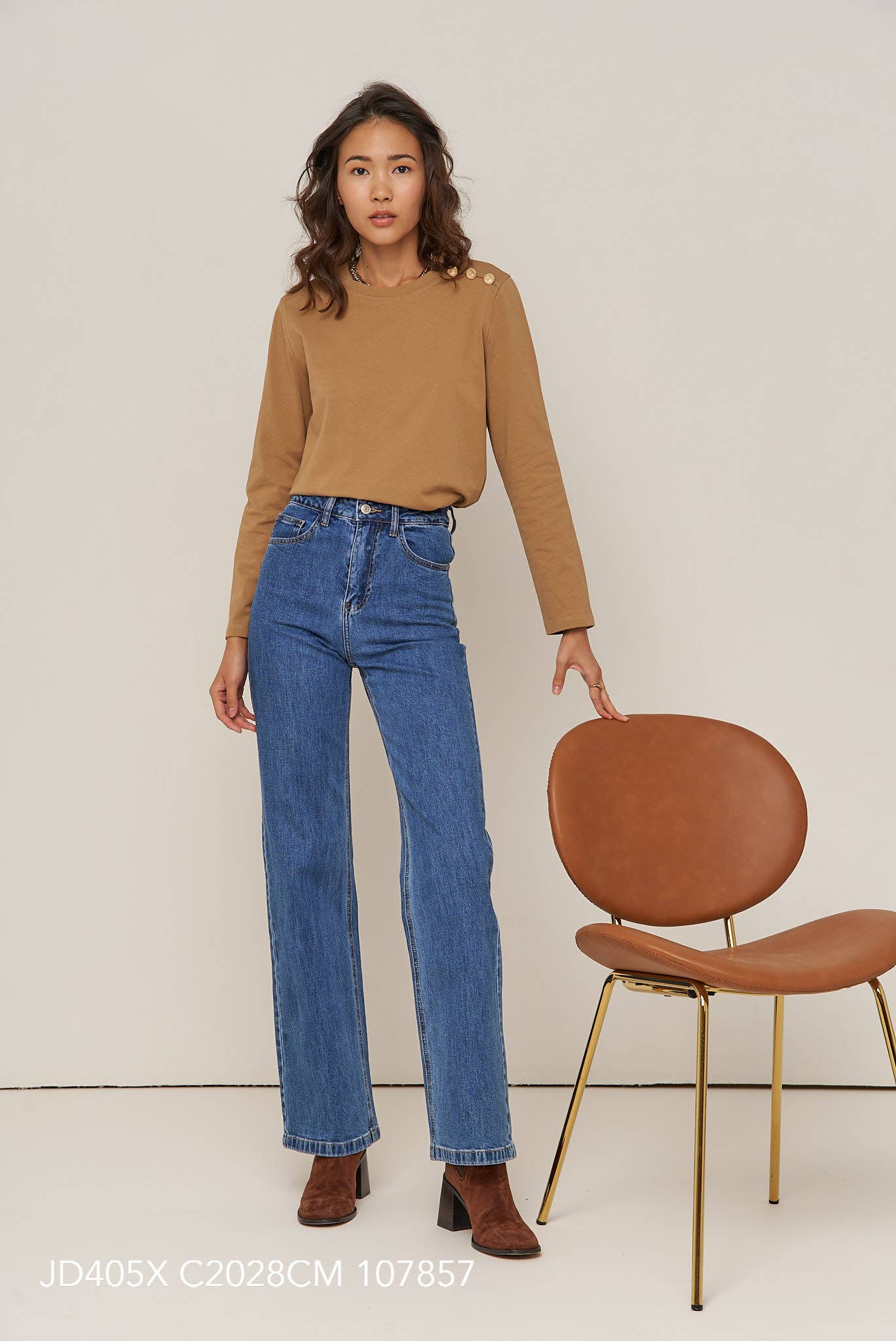 Oraije Paris - Vendita all'ingrosso Jeans - Donna - Jeans Barbara a gamba larga4