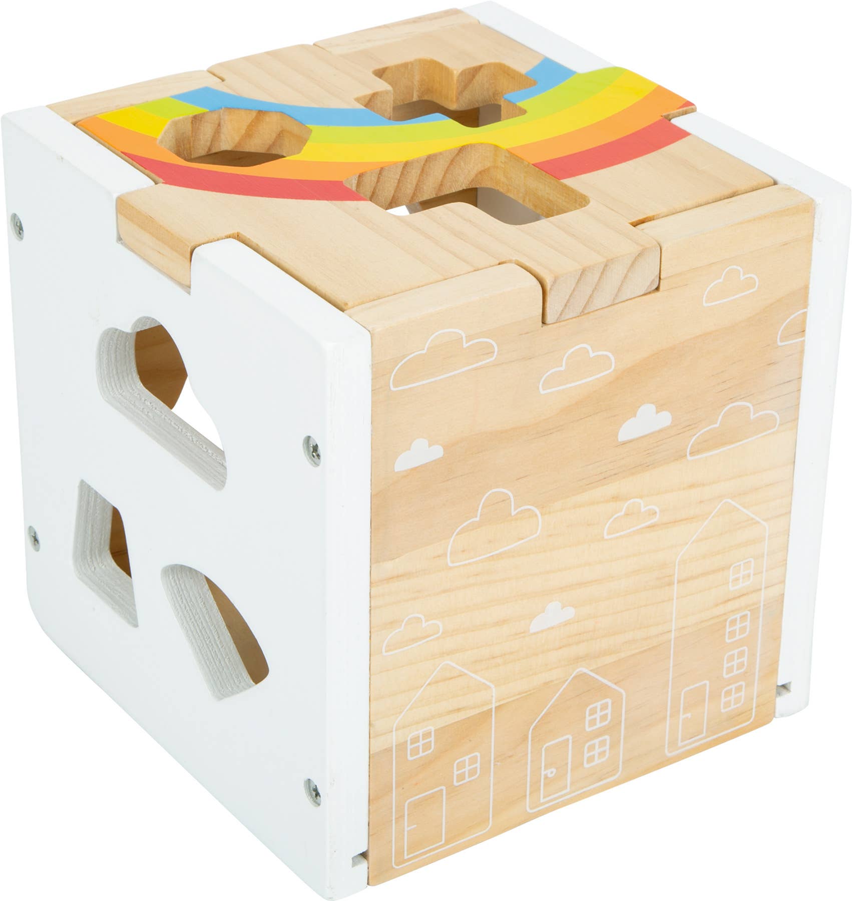 small foot - Wholesale Wood Toy - Kids - Shape-Fitting Cube Rainbow3