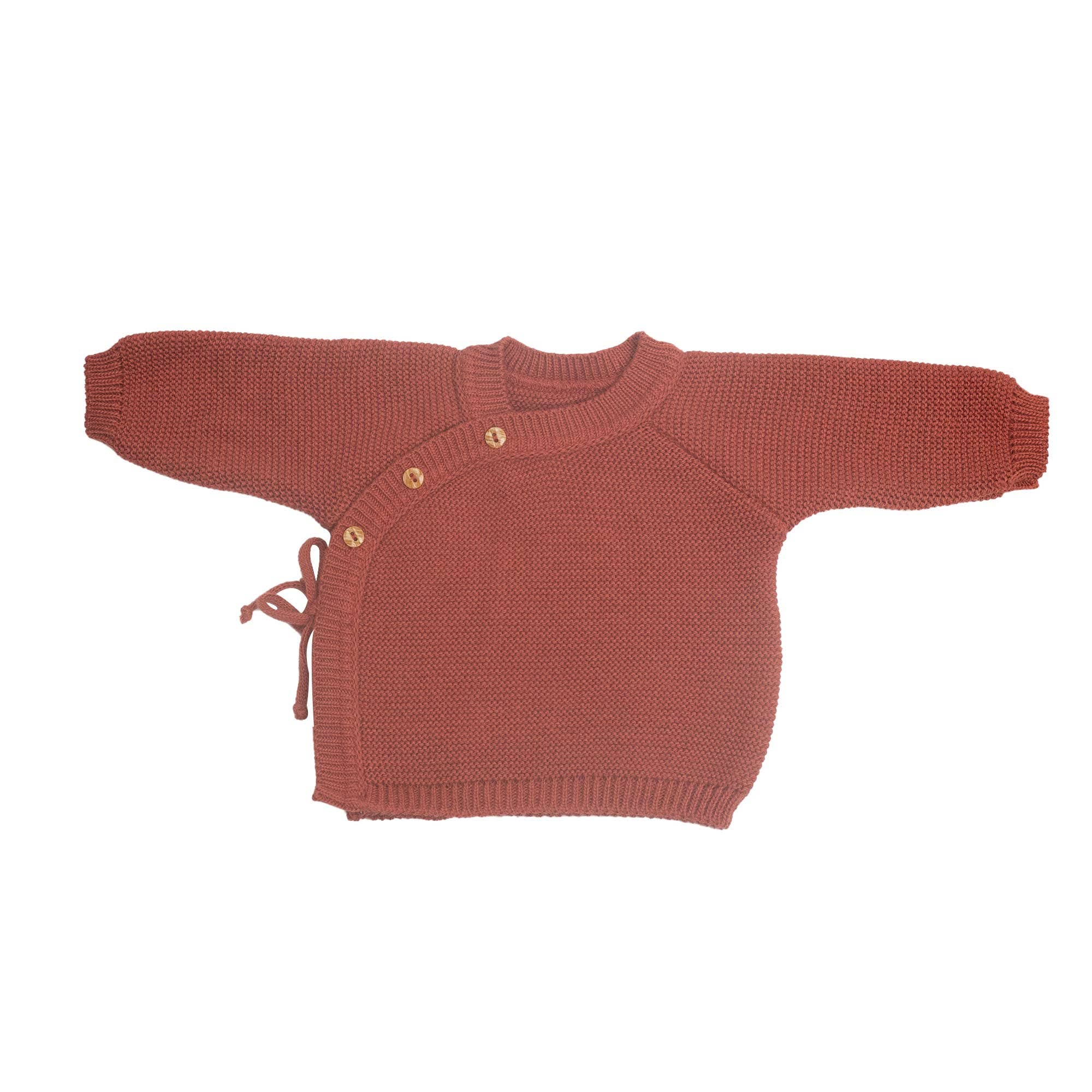 Trois kilos Sept - Wholesale Cardigan - Baby - Terracotta Knit Bra 0/1M3