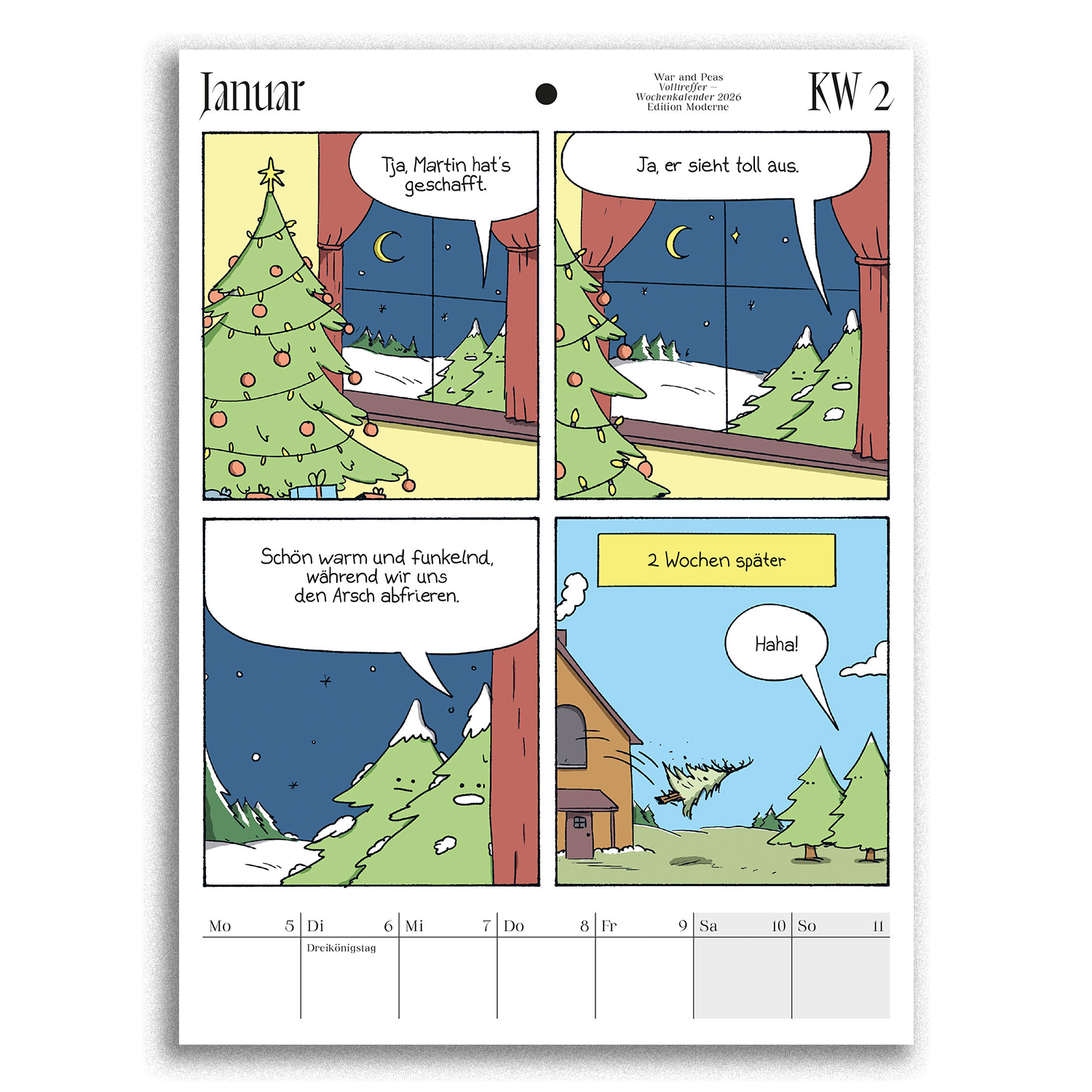 War and Peas - Wholesale Calendar - Volltreffer Wochenkalender 2026 – Deutschsprachig2