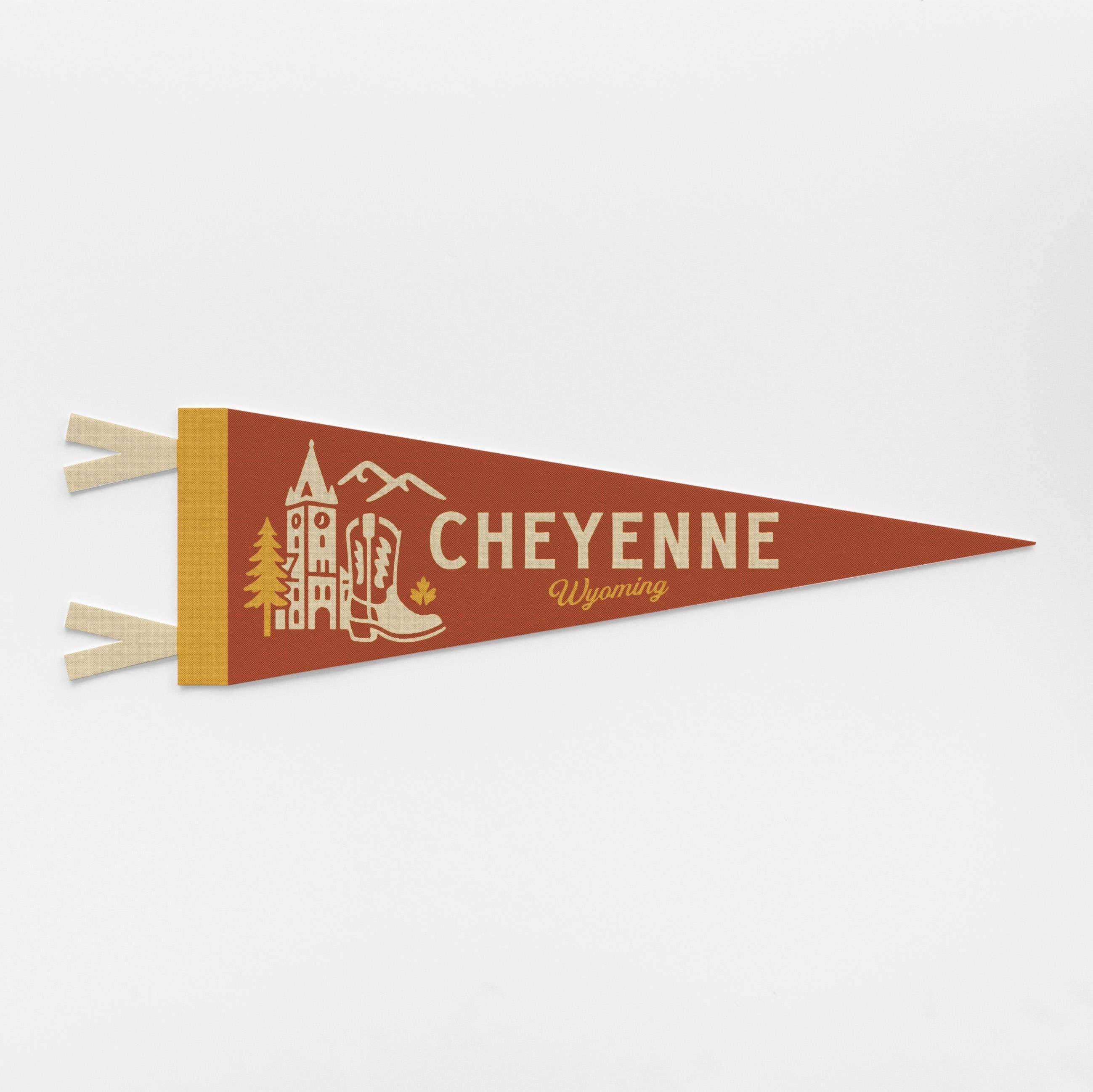 Benoit's Design Co. - Wholesale Sign - Cheyenne Wyoming Felt Pennant4