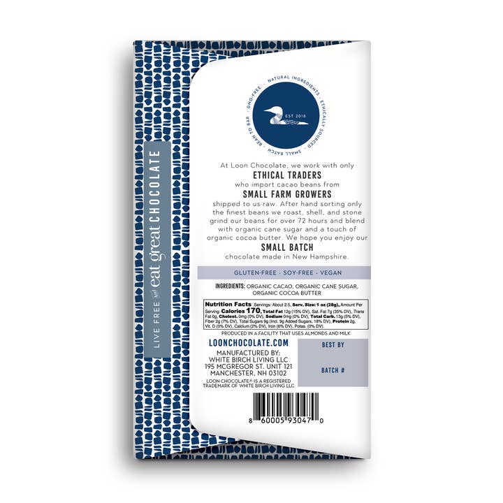 Loon Chocolate - Wholesale Chocolate Bar - 72% Dark - Haiti Pisa