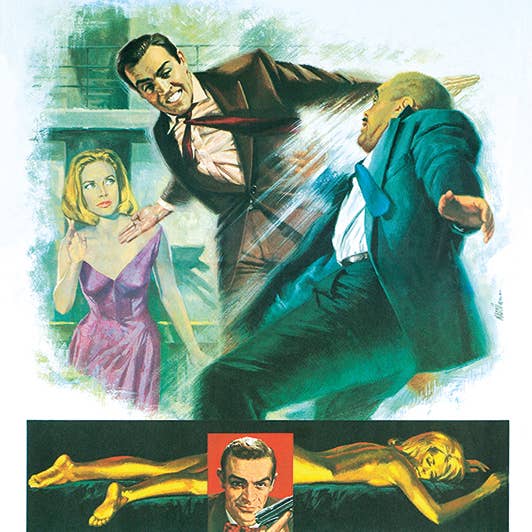 James Bond (Goldfinger) 60X80CM - IN DIE ECKE GESTECKT UND EINGESCHWEISST für den Großhandel von The Art Group