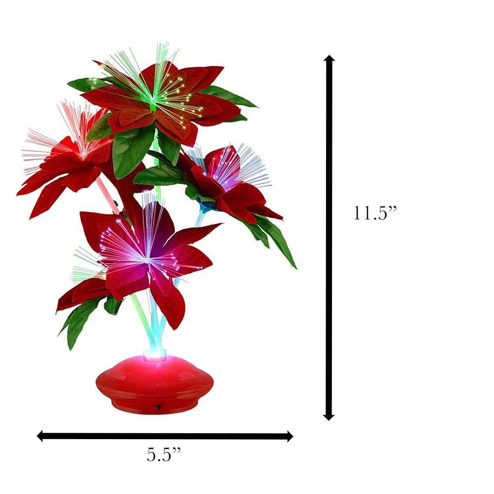 Blinkee.com, LLC - Wholesale Kerstdecoratie - Kerst Fiber Optic Bloem Middelpunt1