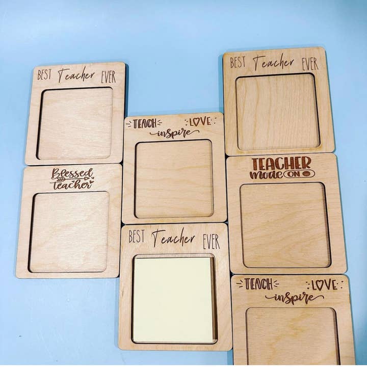 Kendalia Barn - Wholesale Sticky Notes - Teacher Appreciation Sticky Note Holder w Quote Best Teacher