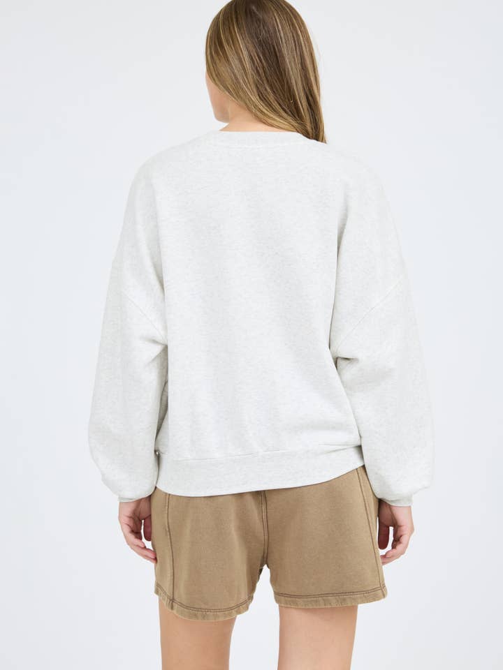 Blu Pepper - Wholesale Knit Top - Women's - PARIS EMBROIDERED CREWNECK LONG SLEEVE KNIT TOP