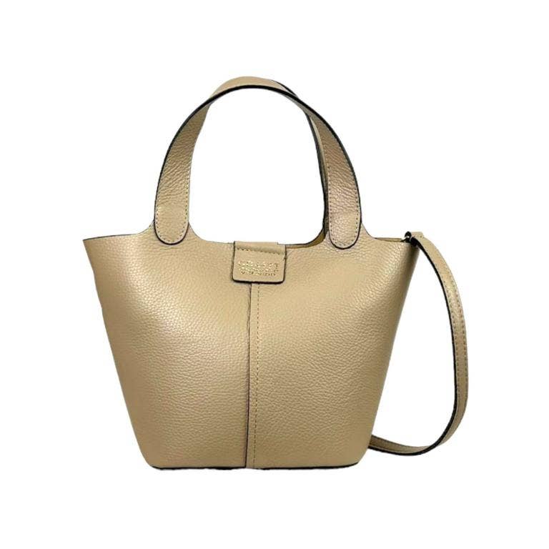 Chenson & Gorett - Vente Sac porté épaule – femme - Sac seau en cuir italien avec sac supplémentaire pour femme6